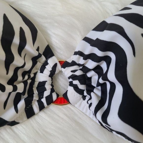 Victoria's Secret Swim Top Zebra Print ,Size S 🎈 - Picture 9 of 13
